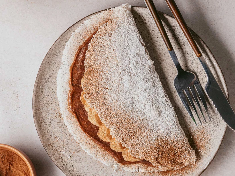 Receita de Tapioca de Manteiga de Amendoim e Banana