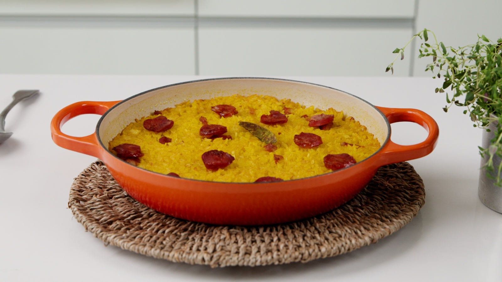 imagem de arroz de forno